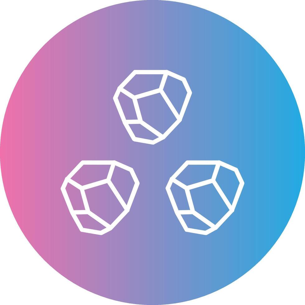 Boulder Line Gradient Circle Icon vector