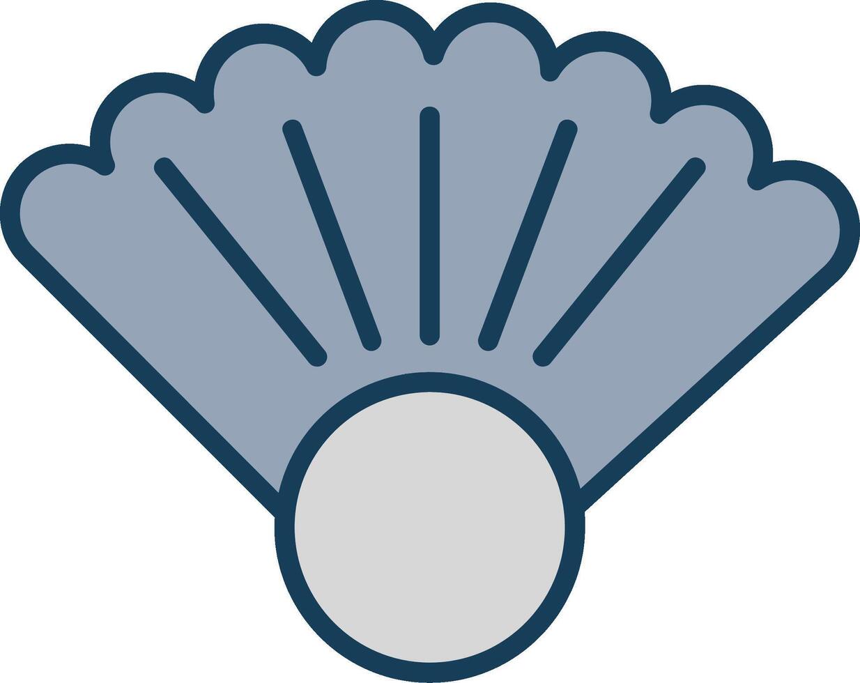 Shell Line Filled Grey Icon vector