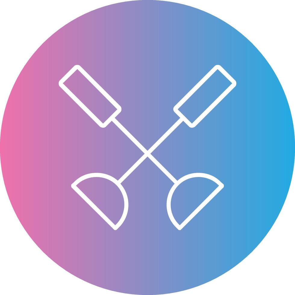 Paddle Line Gradient Circle Icon vector