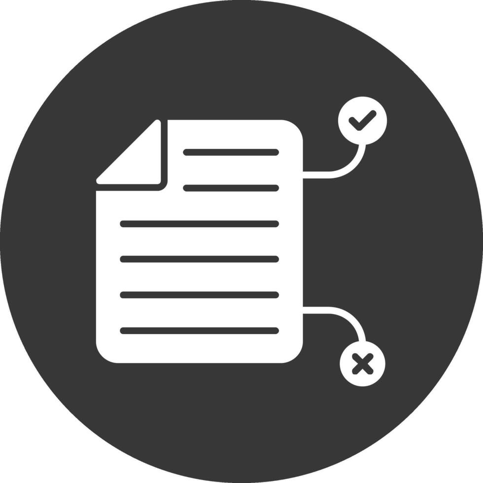Tasks Glyph Inverted Icon vector