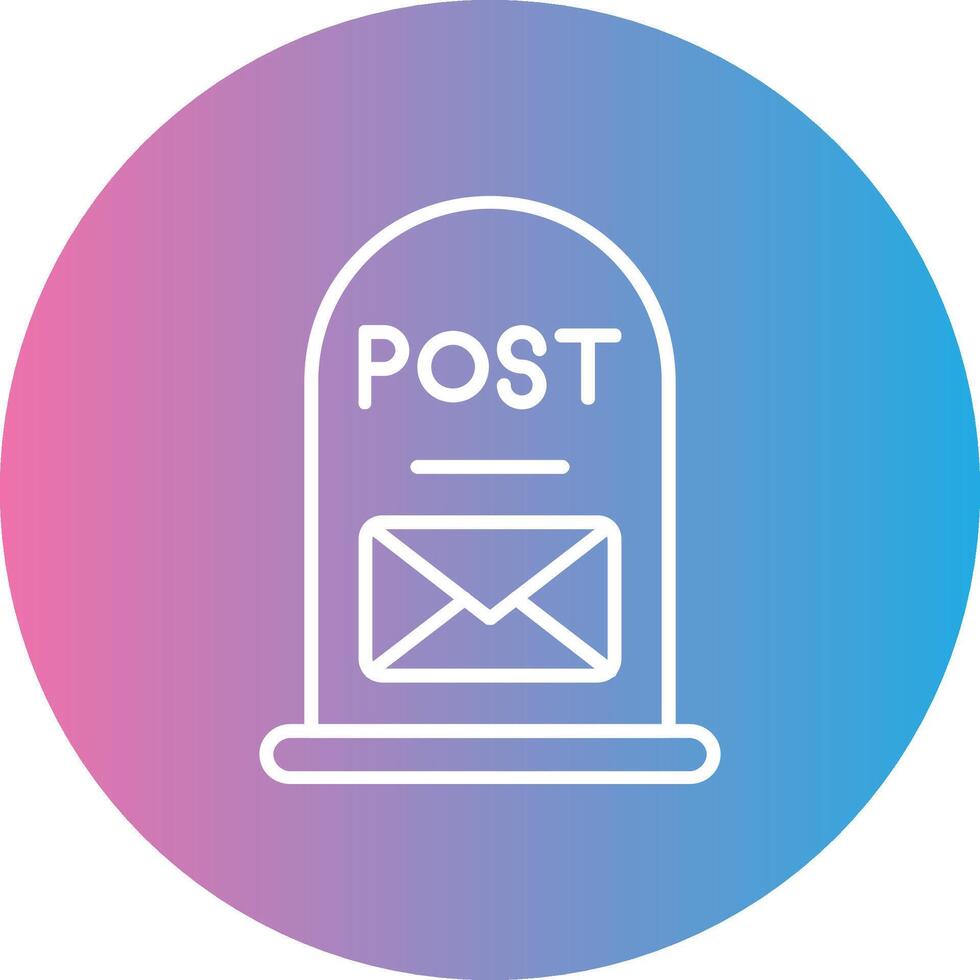 Post It Line Gradient Circle Icon vector