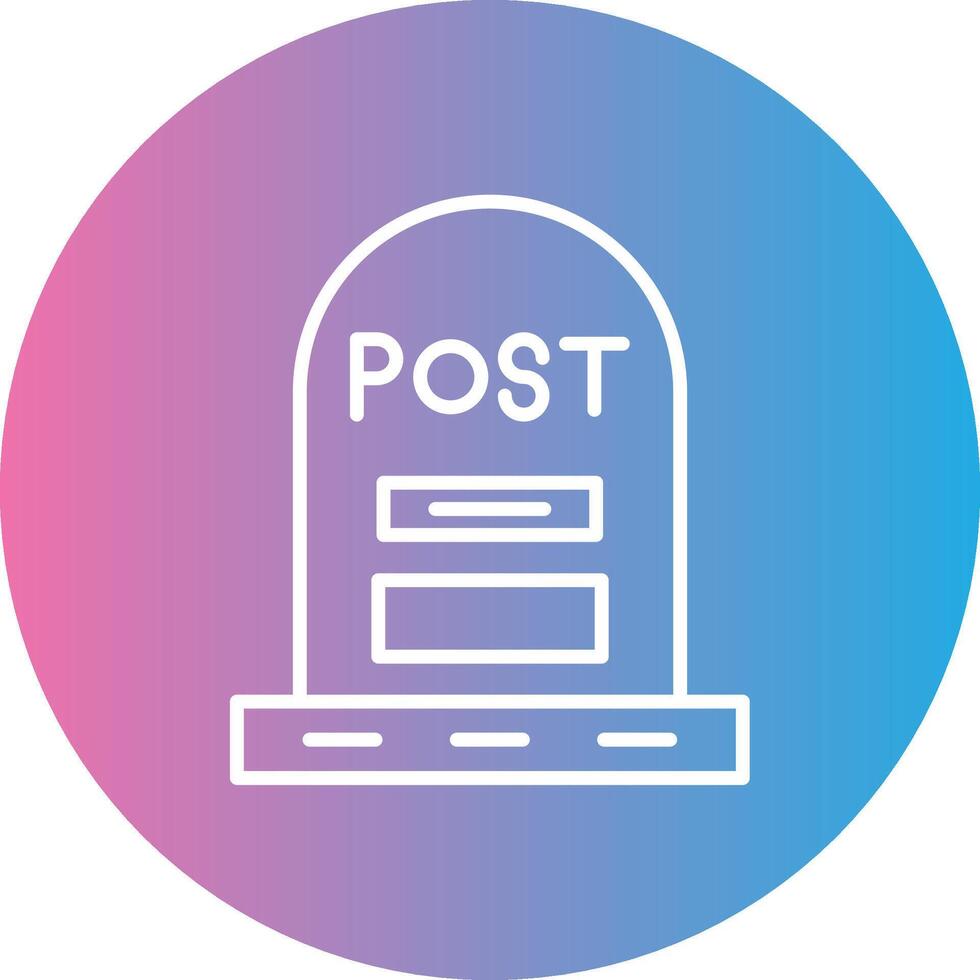 Post Line Gradient Circle Icon vector