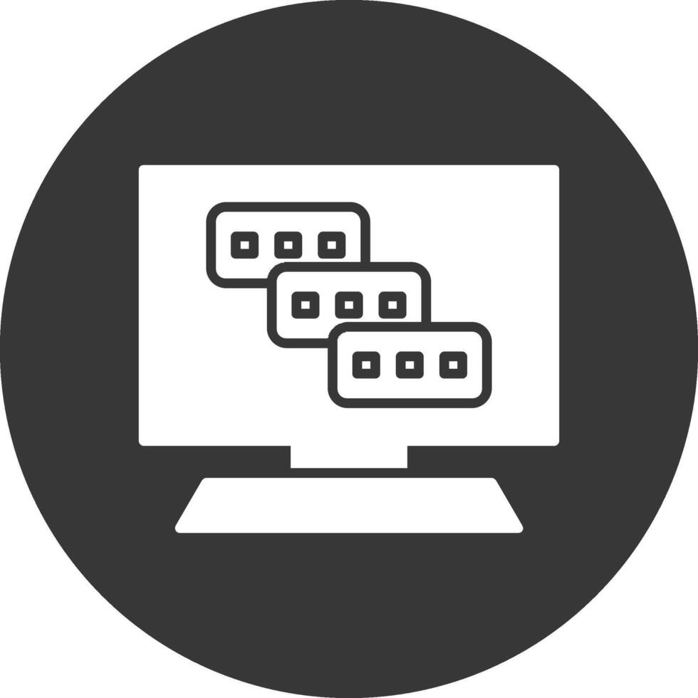 Tasks Glyph Inverted Icon vector