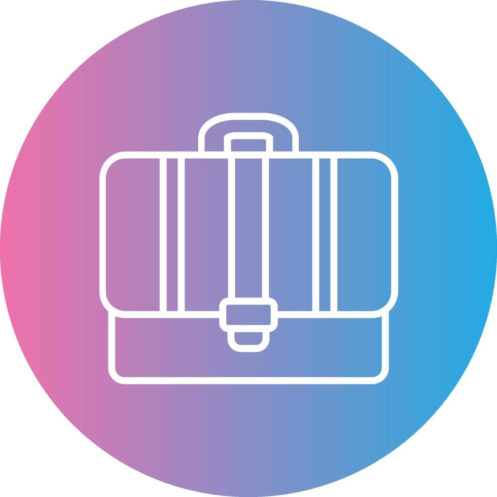 Portfolio Line Gradient Circle Icon vector