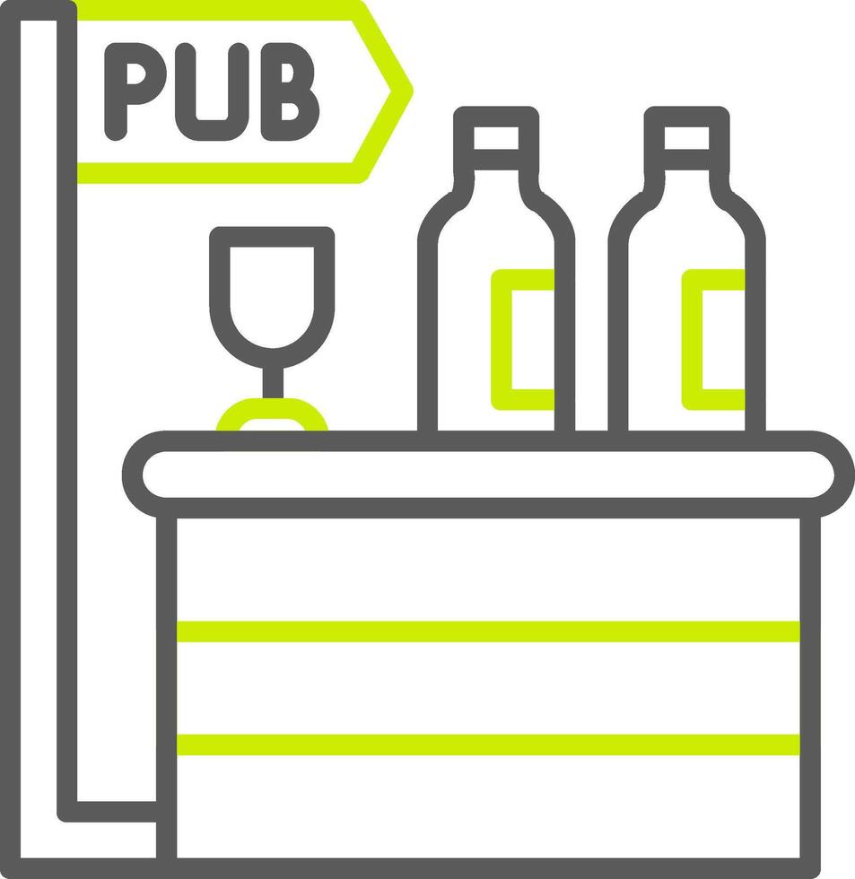 Pub Line Two Color Icon vector