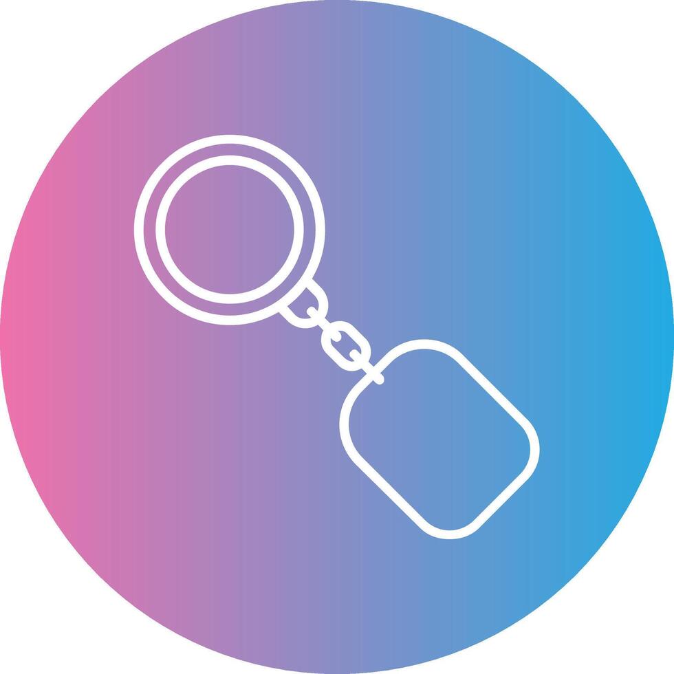 Key Ring Line Gradient Circle Icon vector