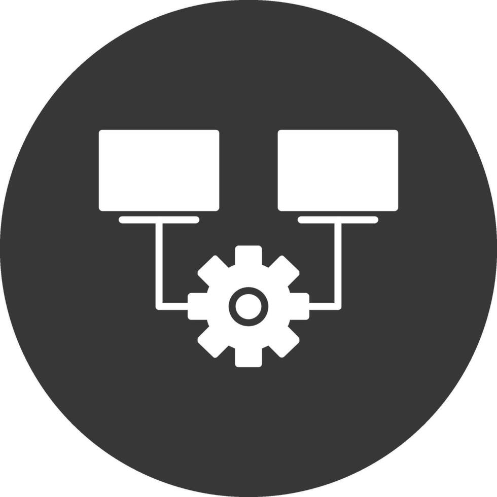 Multitask Glyph Inverted Icon vector