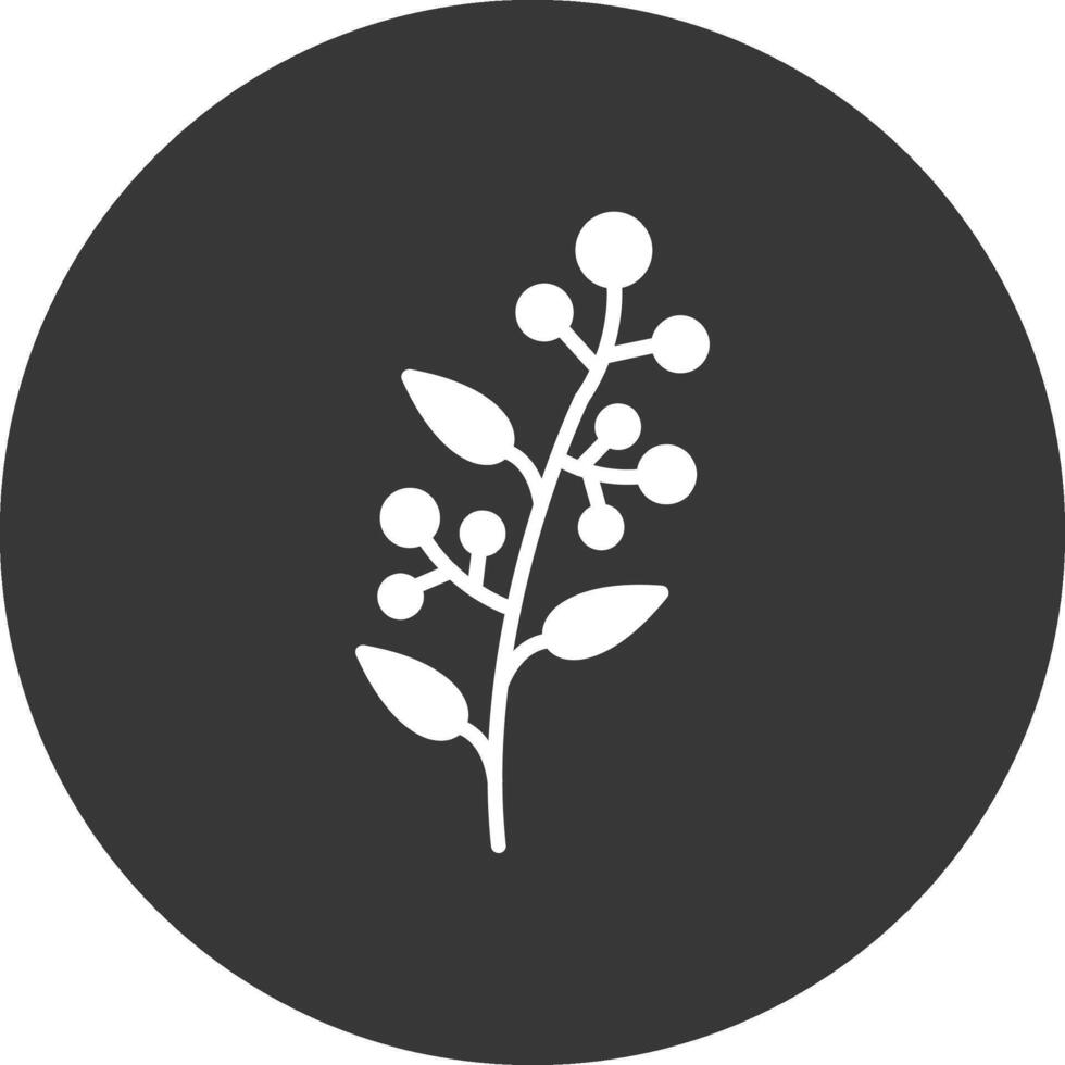 Pepper Glyph Inverted Icon vector