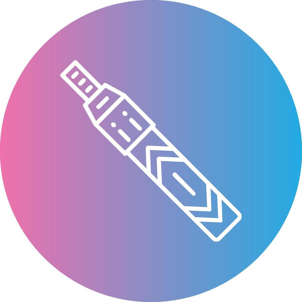 Corrector Line Gradient Circle Icon vector