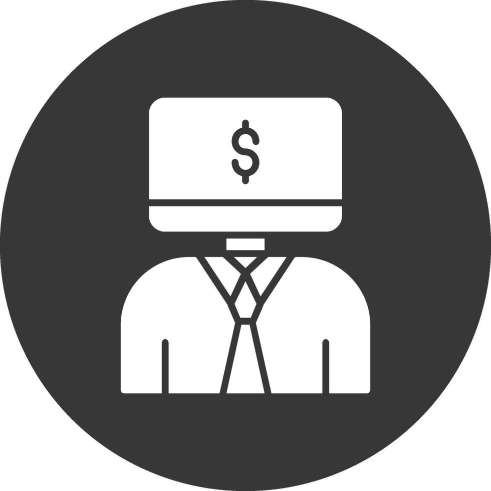 Business Glyph Inverted Icon vector