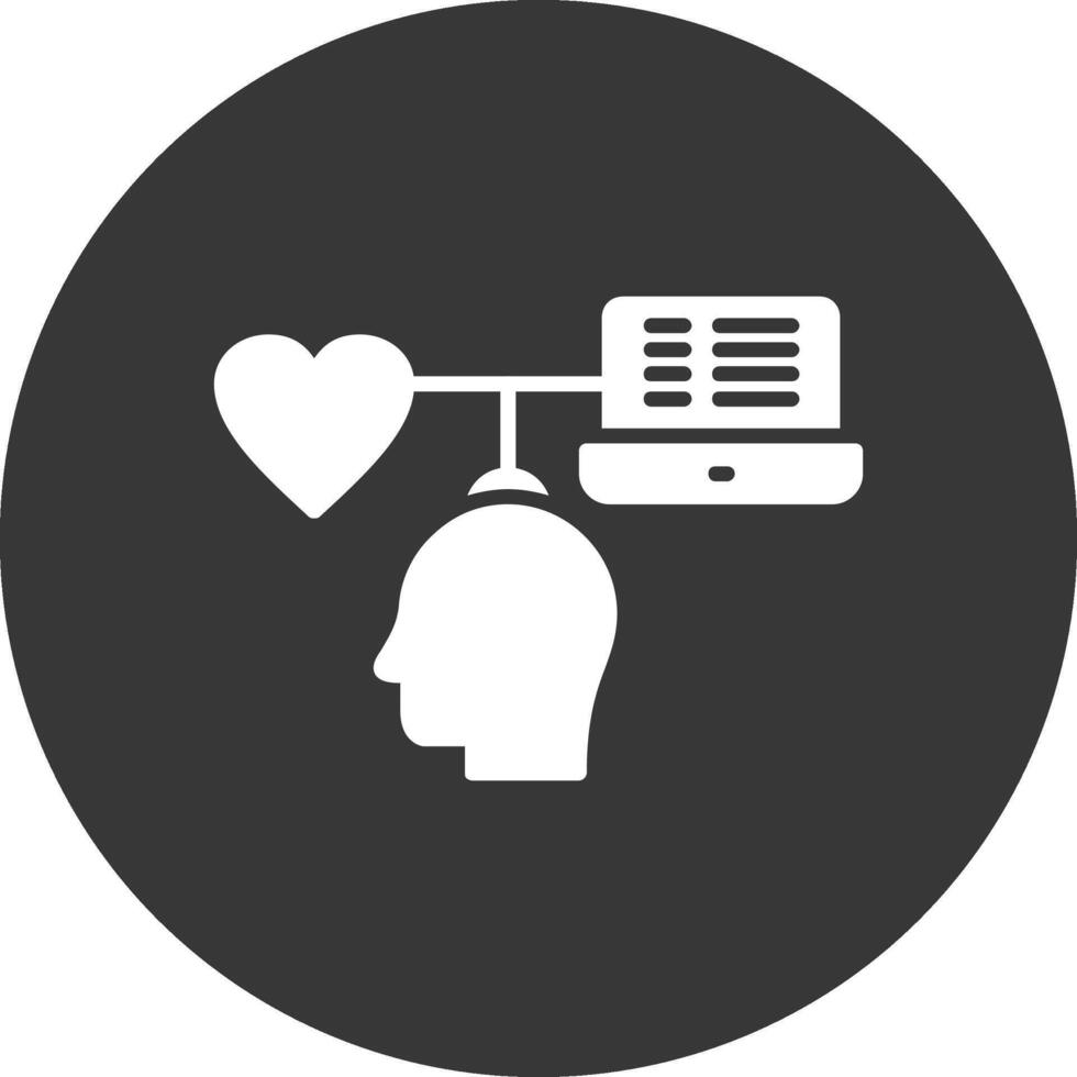 Android Glyph Inverted Icon vector