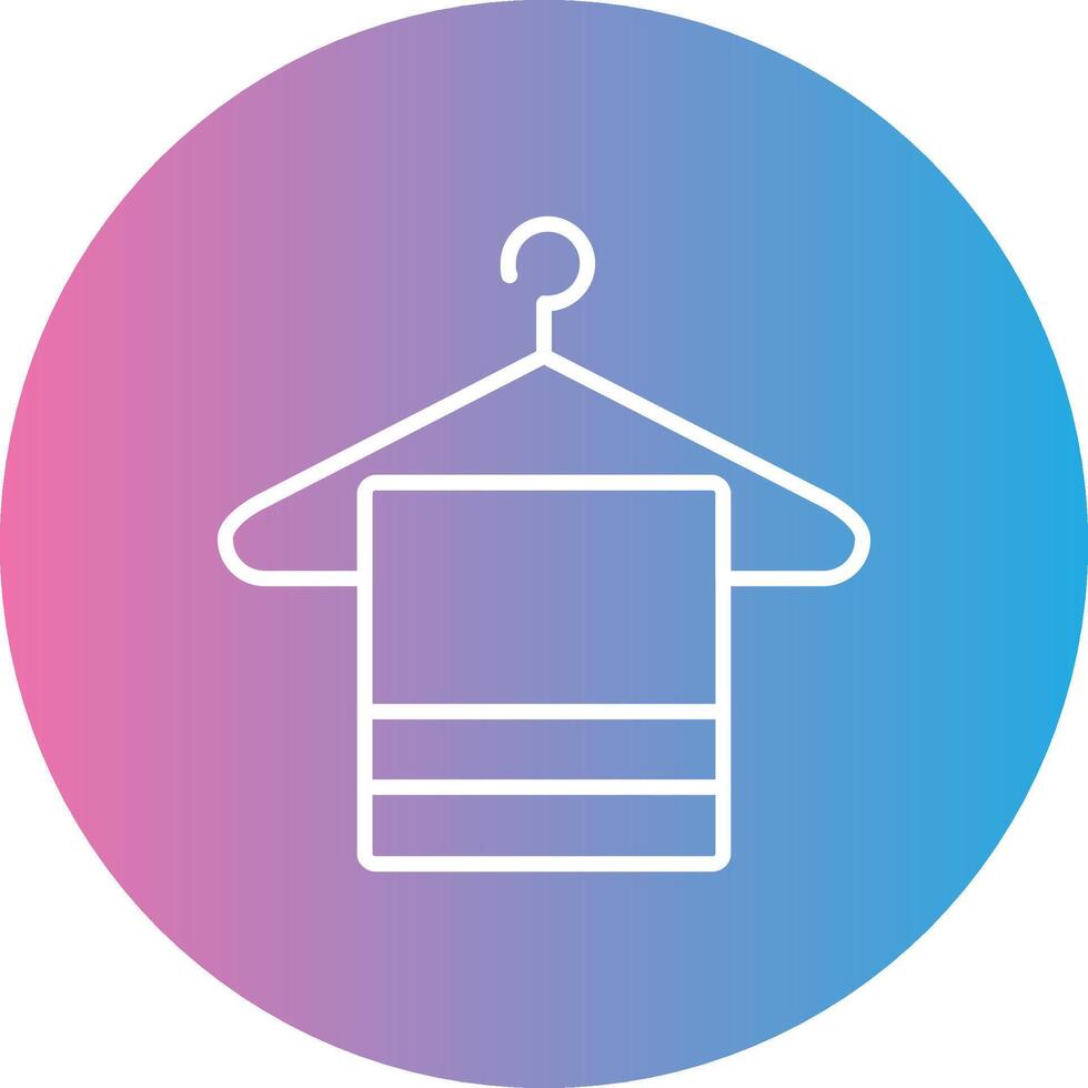 Hanger Line Gradient Circle Icon vector