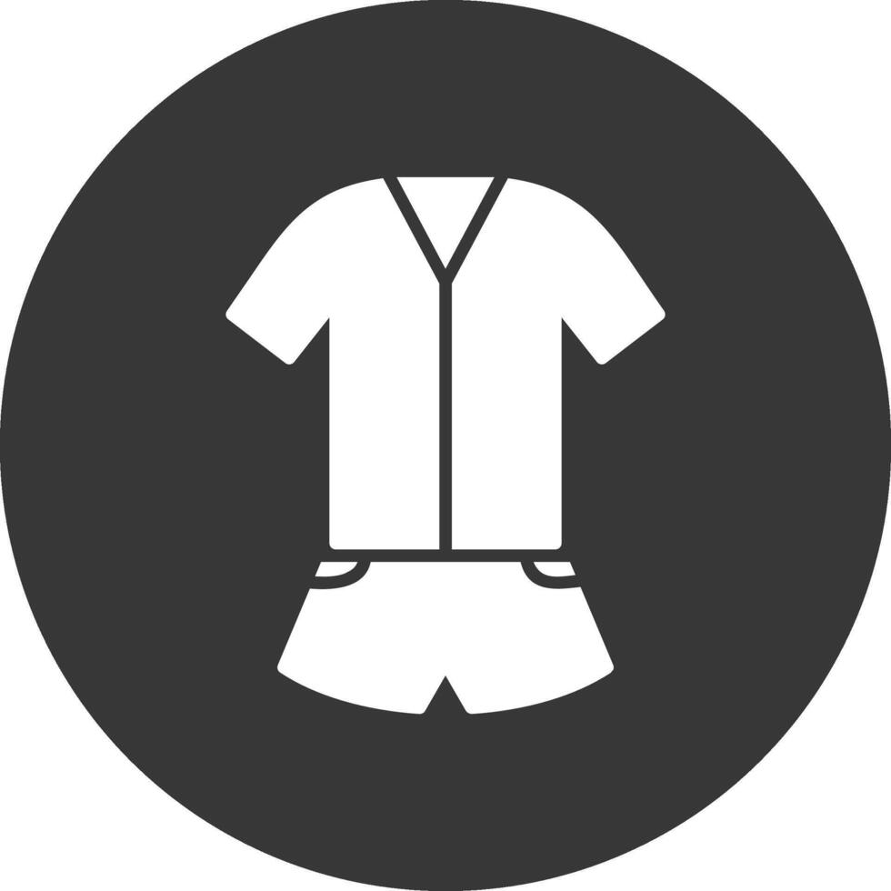 Jumpsuit Glyph Inverted Icon vector