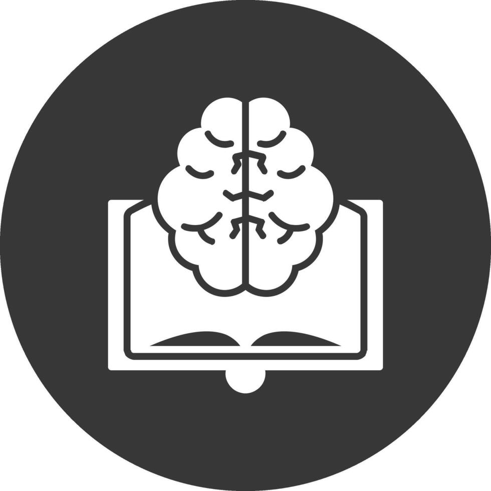 Book Glyph Inverted Icon vector