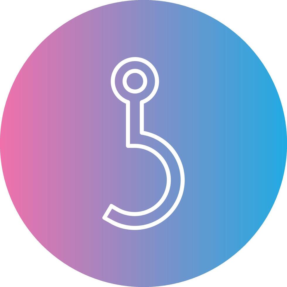 Hook Line Gradient Circle Icon vector