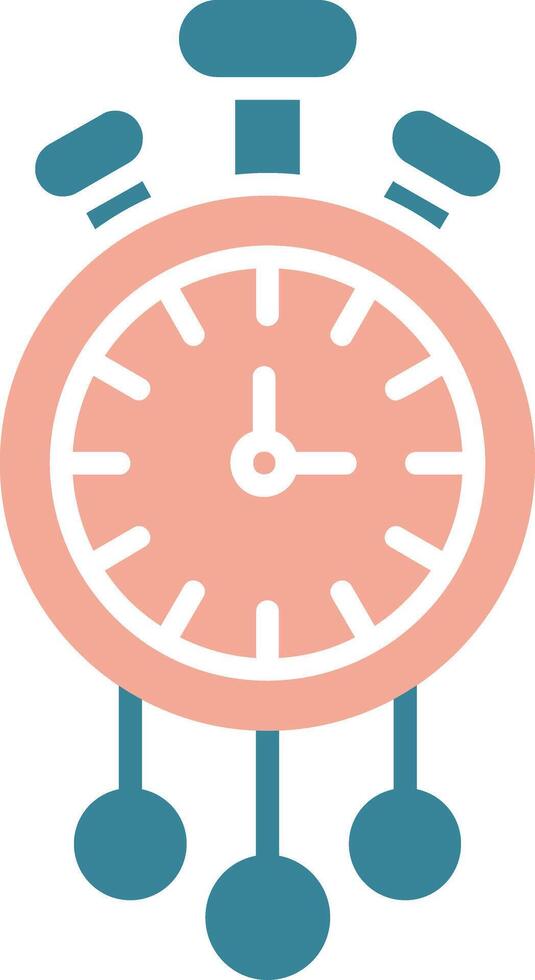 Clock Glyph Two Color Icon vector