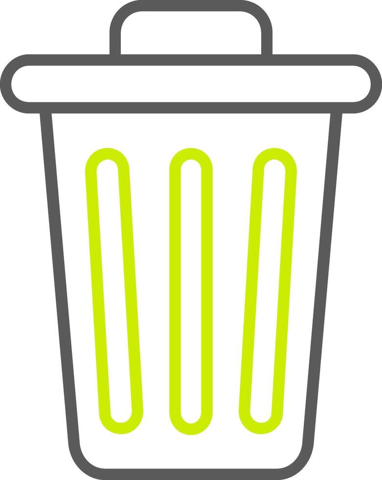 Dustbin Line Two Color Icon vector