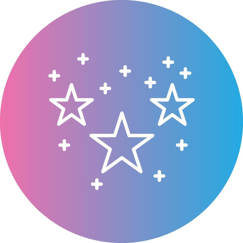 Stars Line Gradient Circle Icon vector