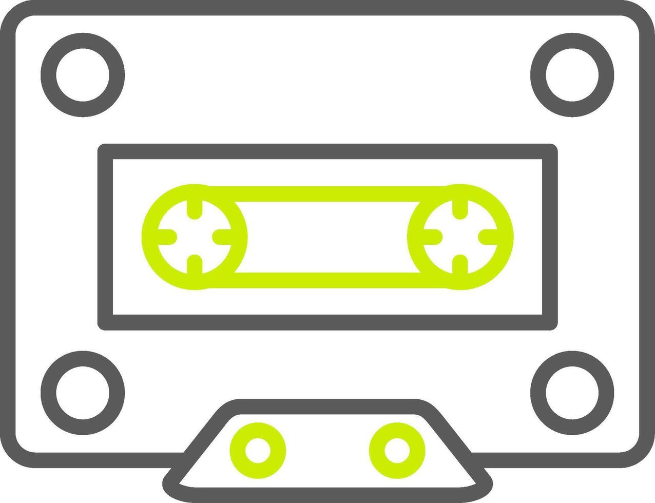 Cassette Line Two Color Icon vector
