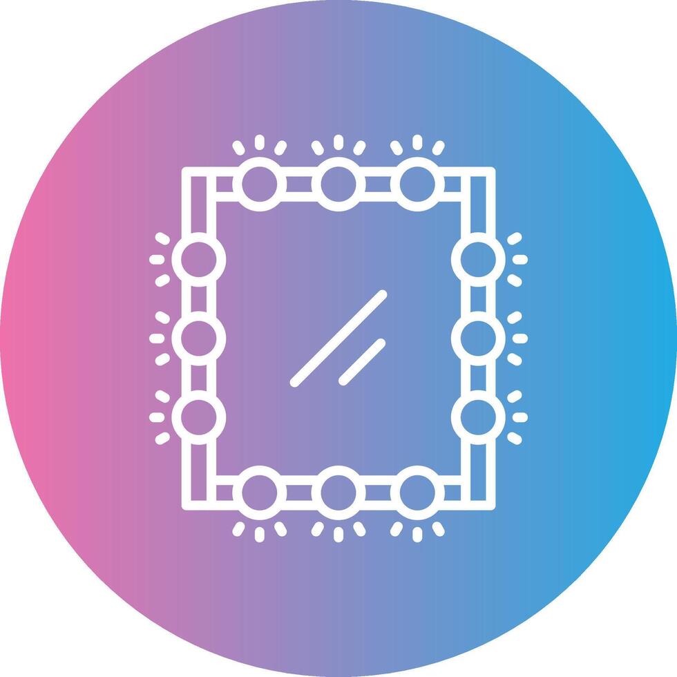 Mirror Line Gradient Circle Icon vector