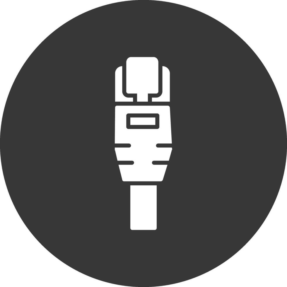 Ethernet Glyph Inverted Icon vector