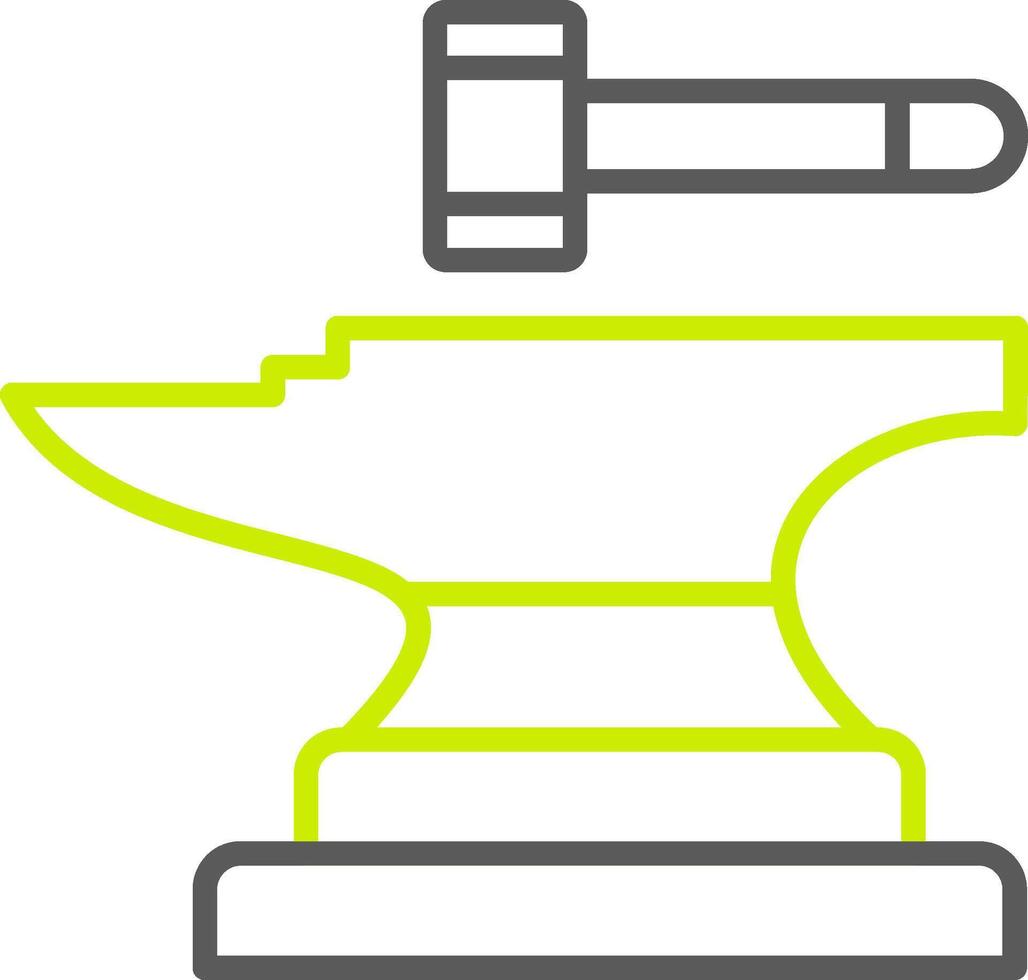 Anvil Line Two Color Icon vector