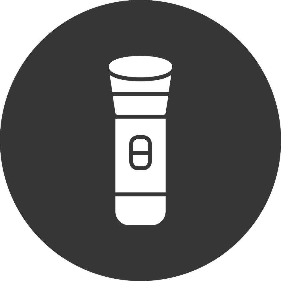 Torch Glyph Inverted Icon vector