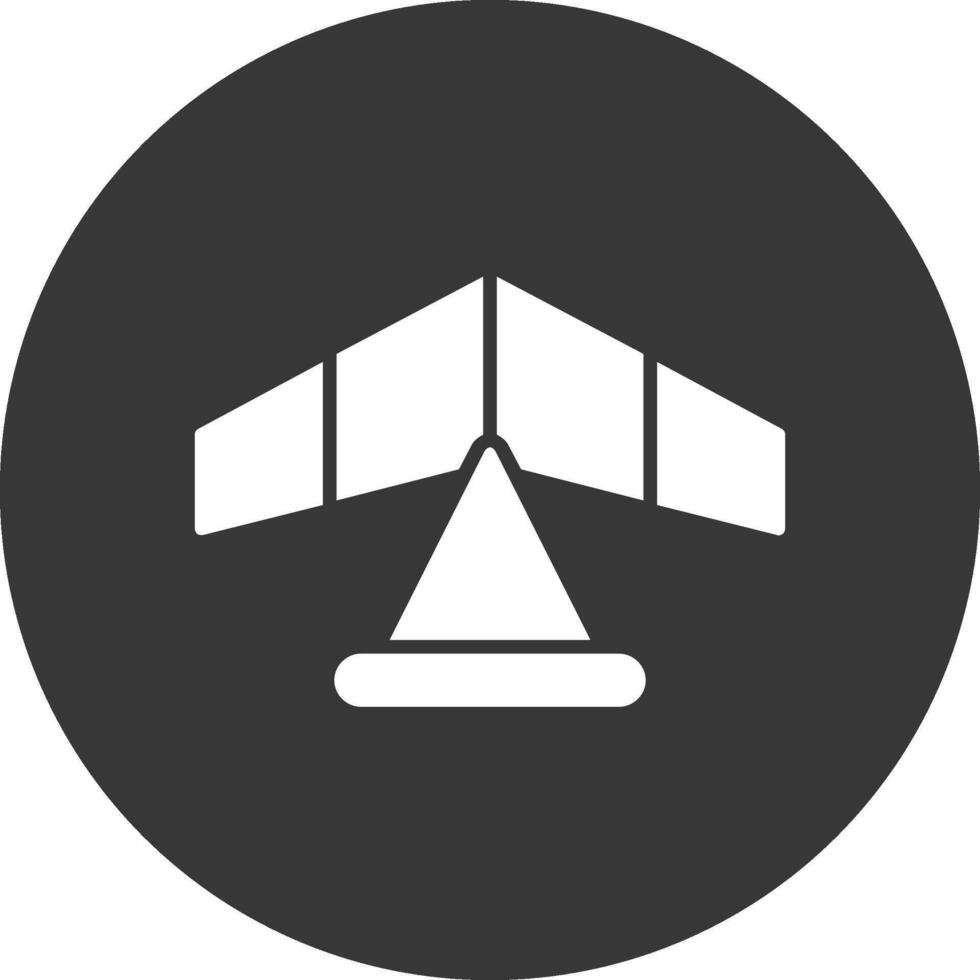Gliding Glyph Inverted Icon vector
