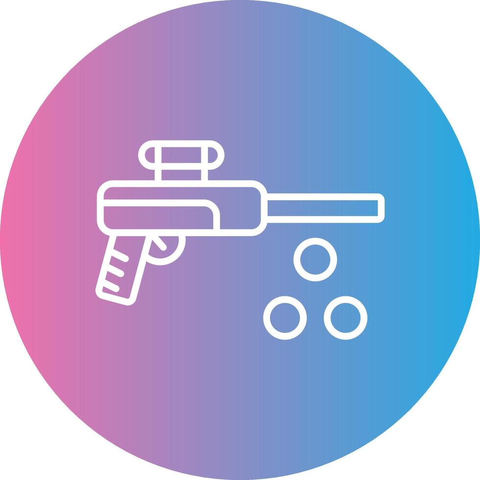 Paintbal Line Gradient Circle Icon vector