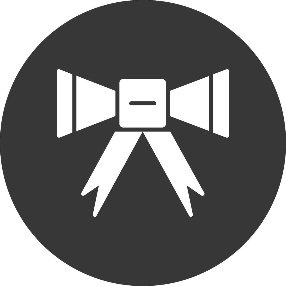 Bow Glyph Inverted Icon vector