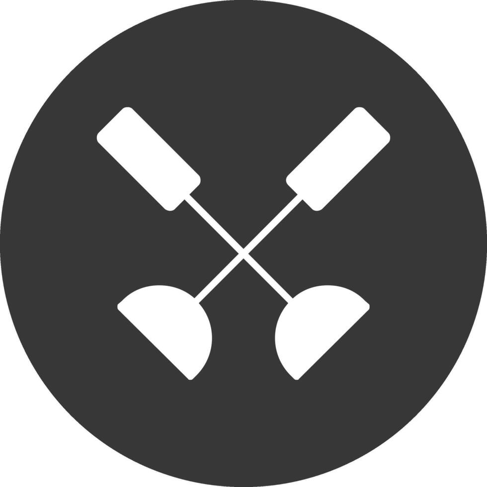 Paddle Glyph Inverted Icon vector