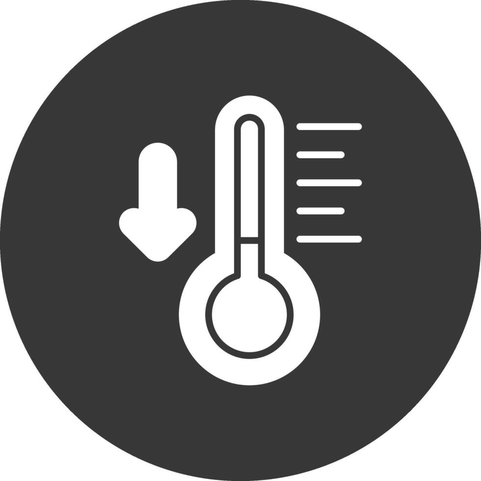 Thermometer Glyph Inverted Icon vector