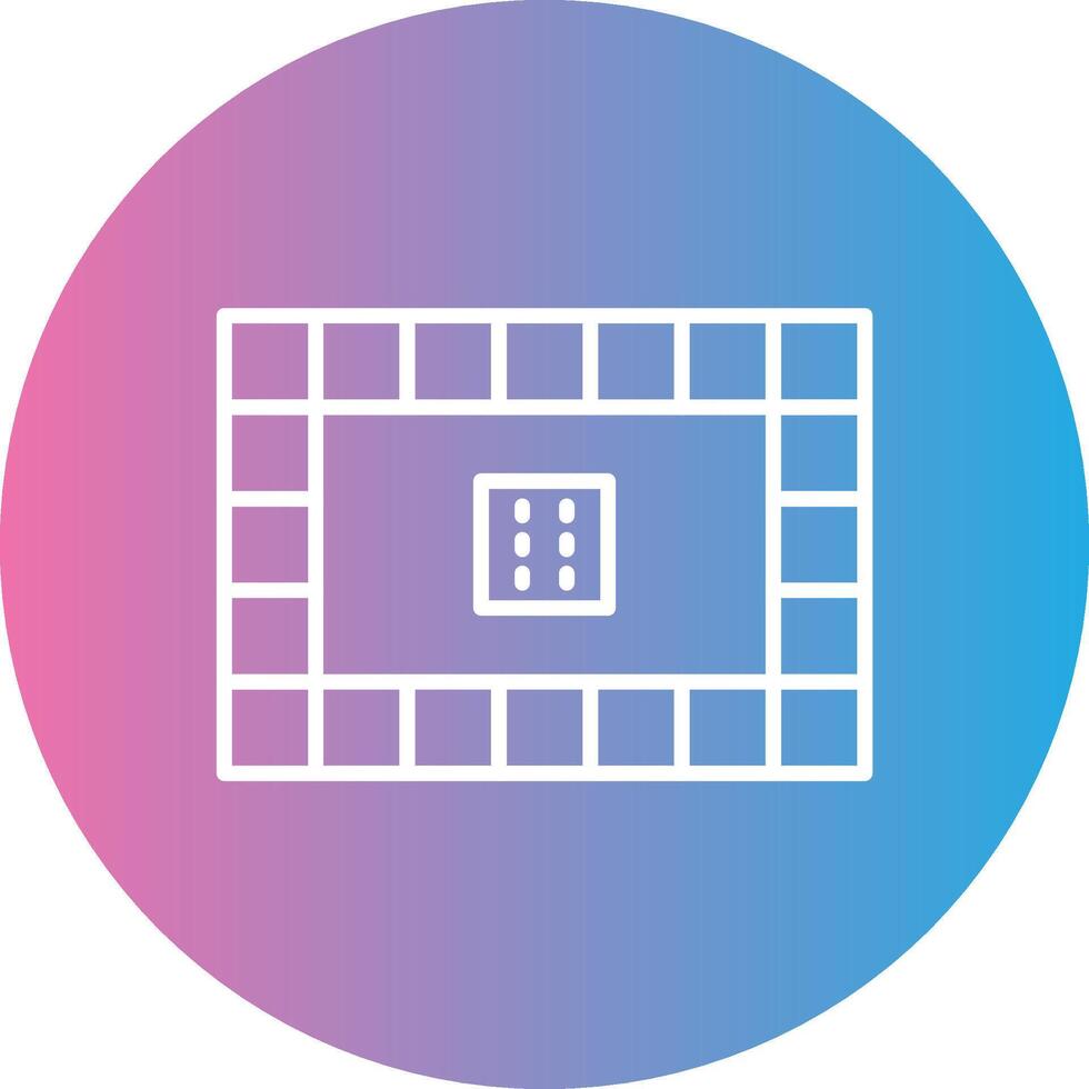 Board Games Line Gradient Circle Icon vector