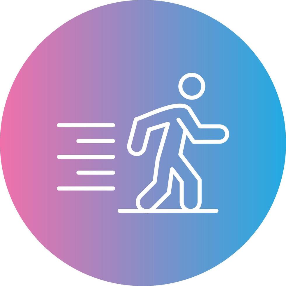 Running Line Gradient Circle Icon vector