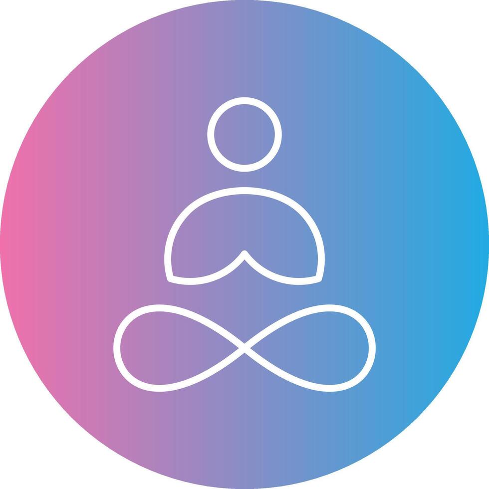 Yoga Line Gradient Circle Icon vector