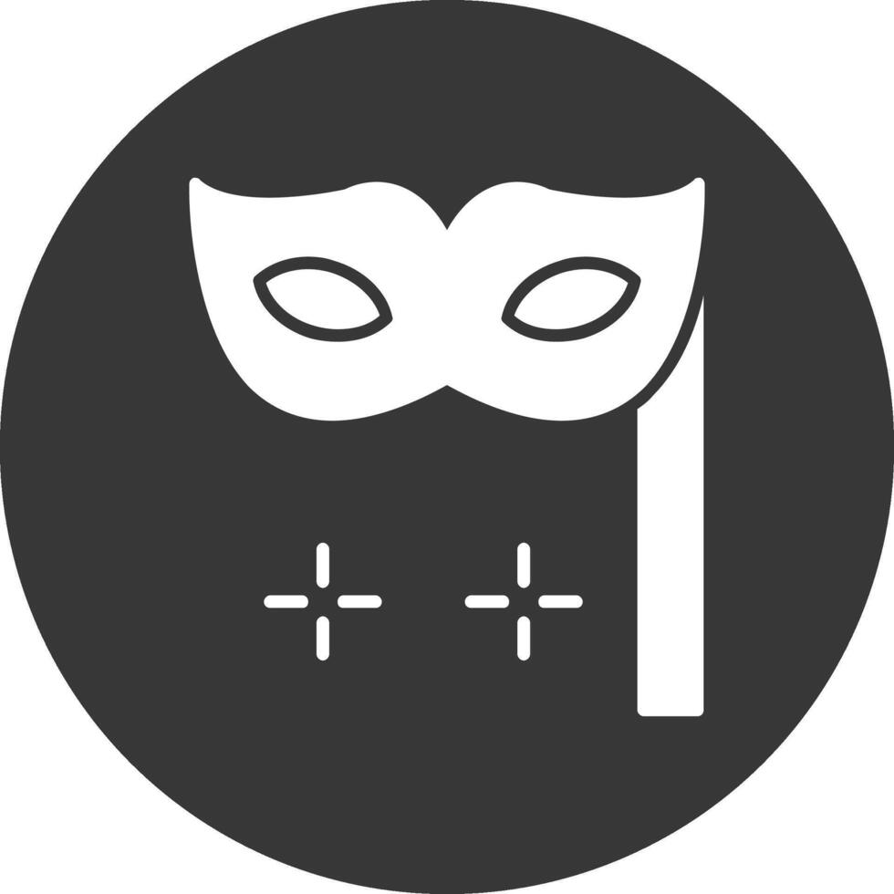 Mask Glyph Inverted Icon vector