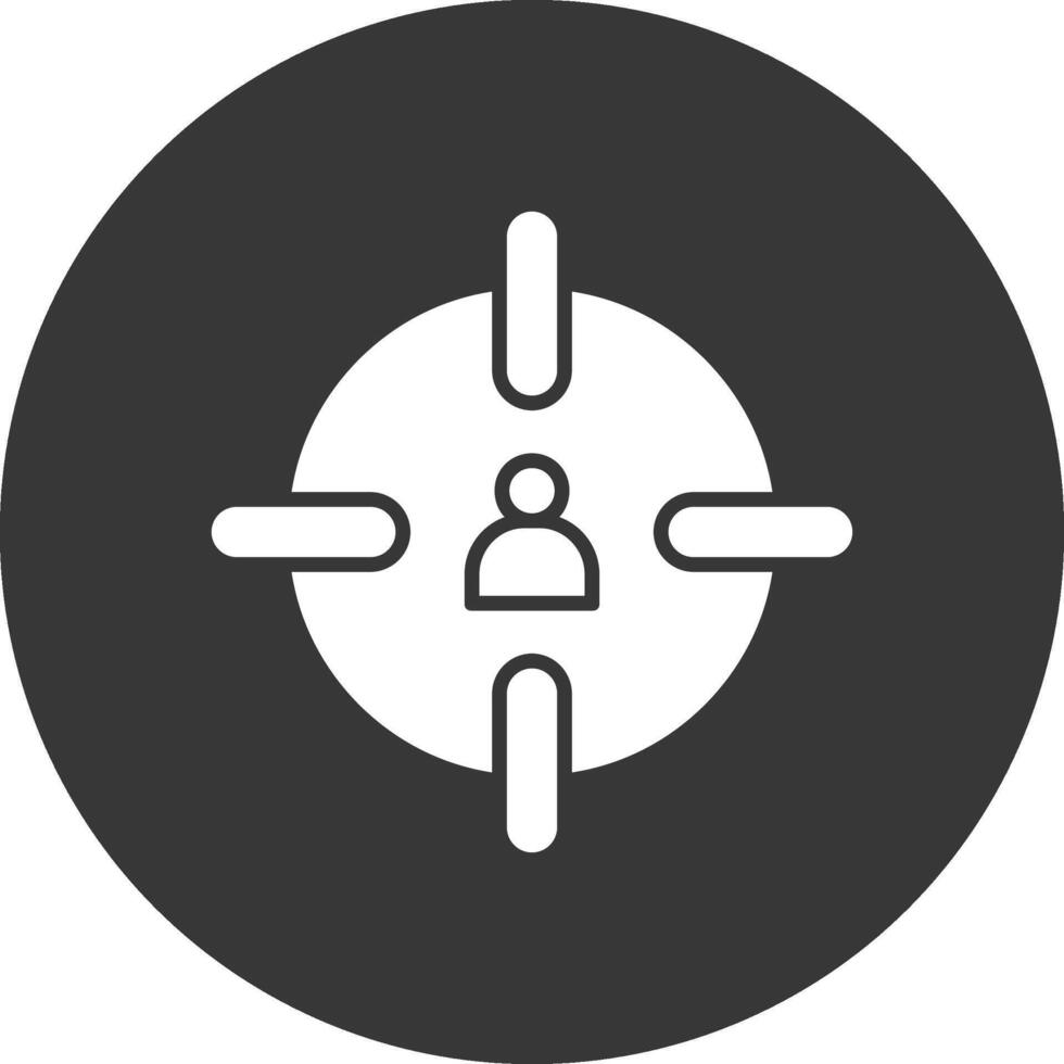 Headshot Glyph Inverted Icon vector