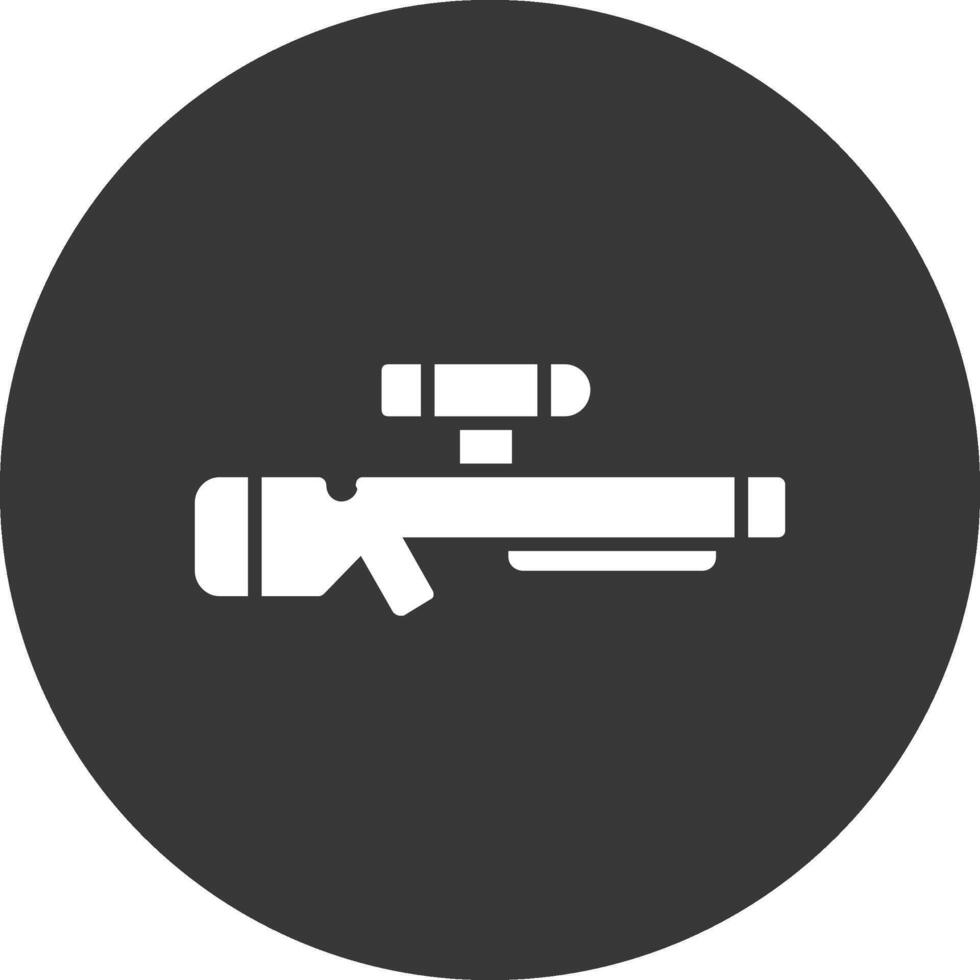 Shotgun Glyph Inverted Icon vector