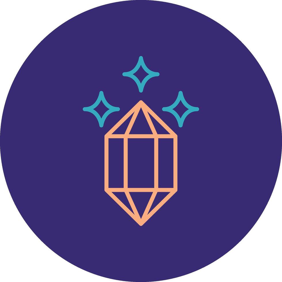 Quartz Line Two Color Circle Icon vector