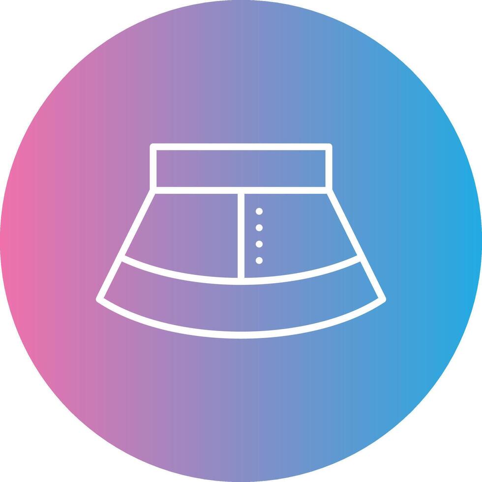 Skirt Line Gradient Circle Icon vector