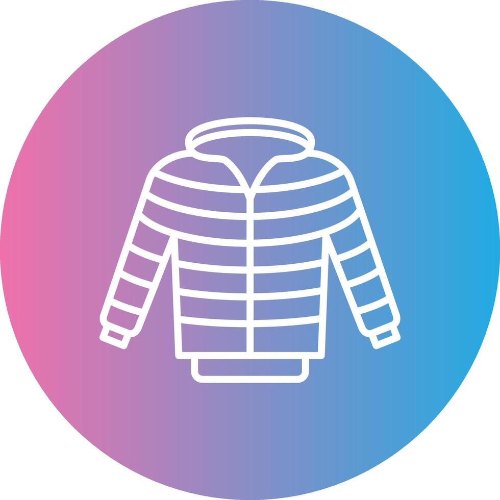 Jacket Line Gradient Circle Icon vector