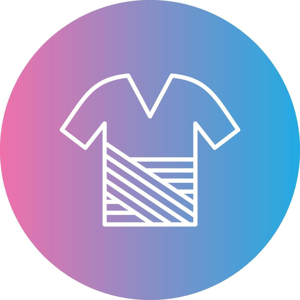 Shirt Line Gradient Circle Icon vector
