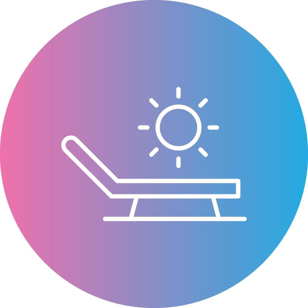 Sunbathing Line Gradient Circle Icon vector