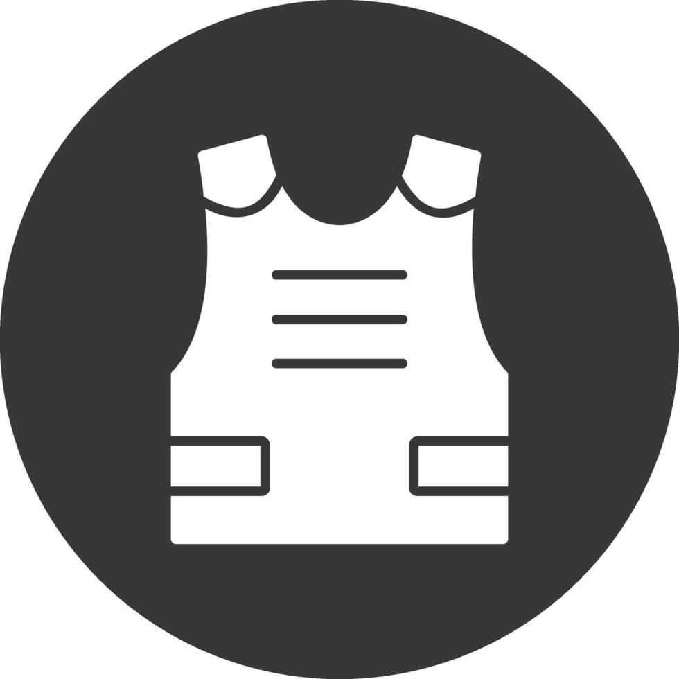 Armour Glyph Inverted Icon vector