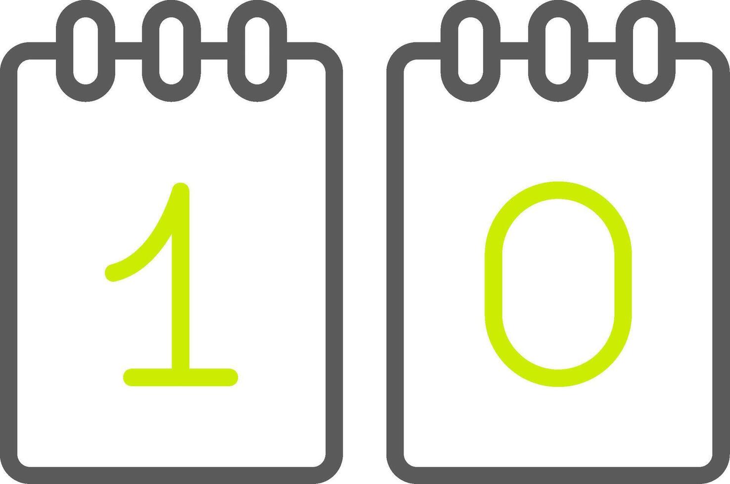 Scorecard Line Two Color Icon vector