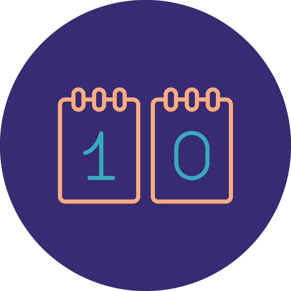 Scorecard Line Two Color Circle Icon vector