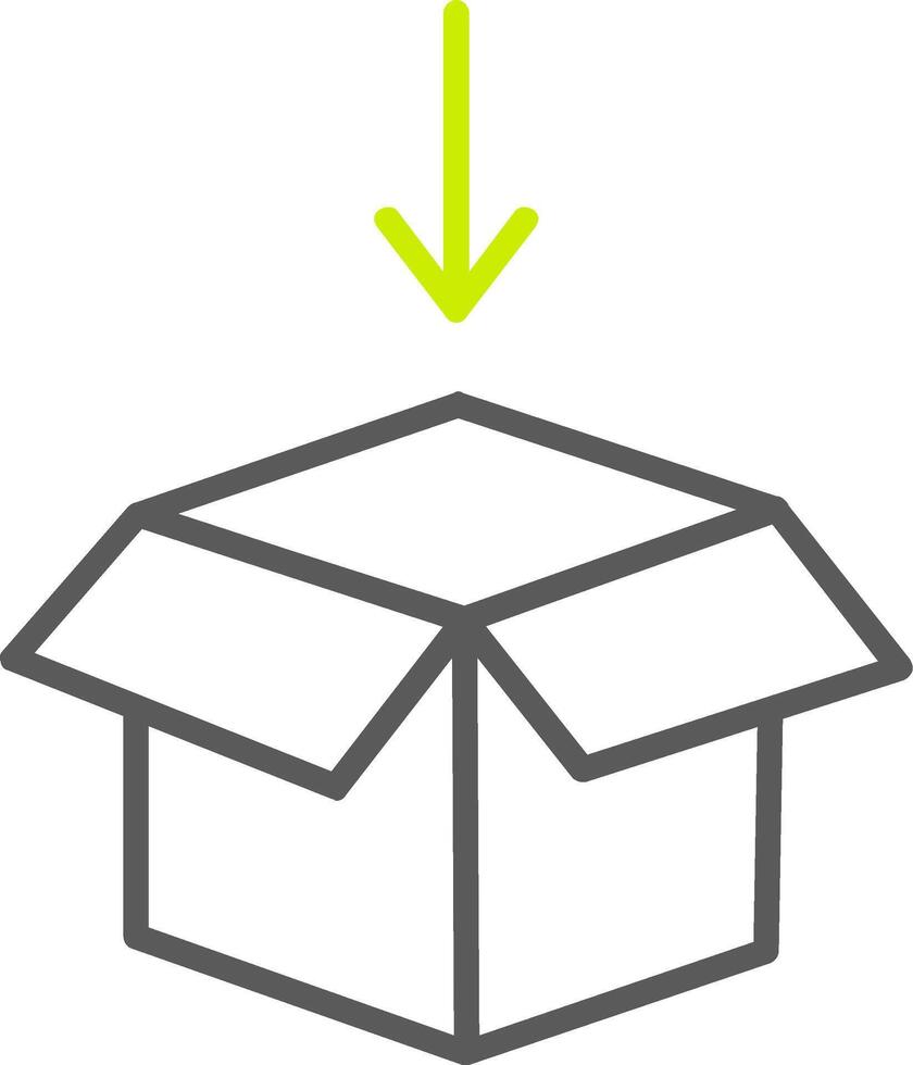 paquete diseño línea dos color icono vector