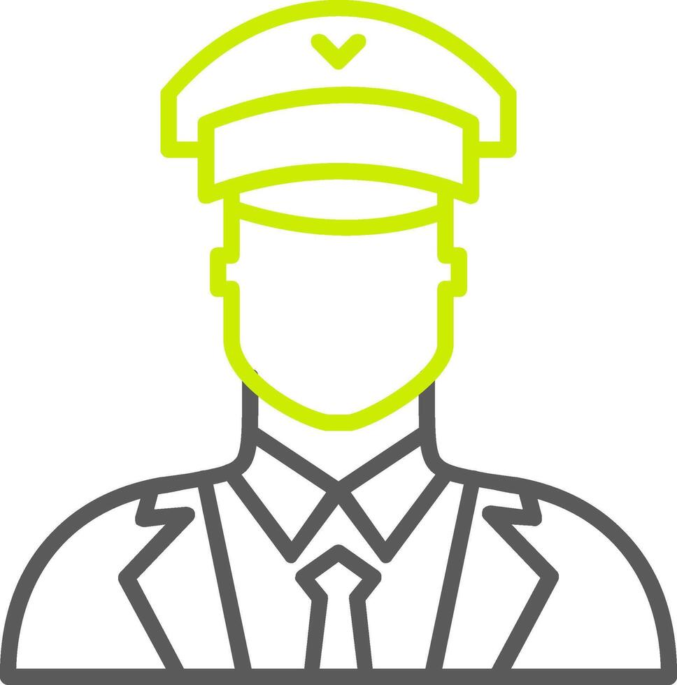 Pilot Line Two Color Icon vector