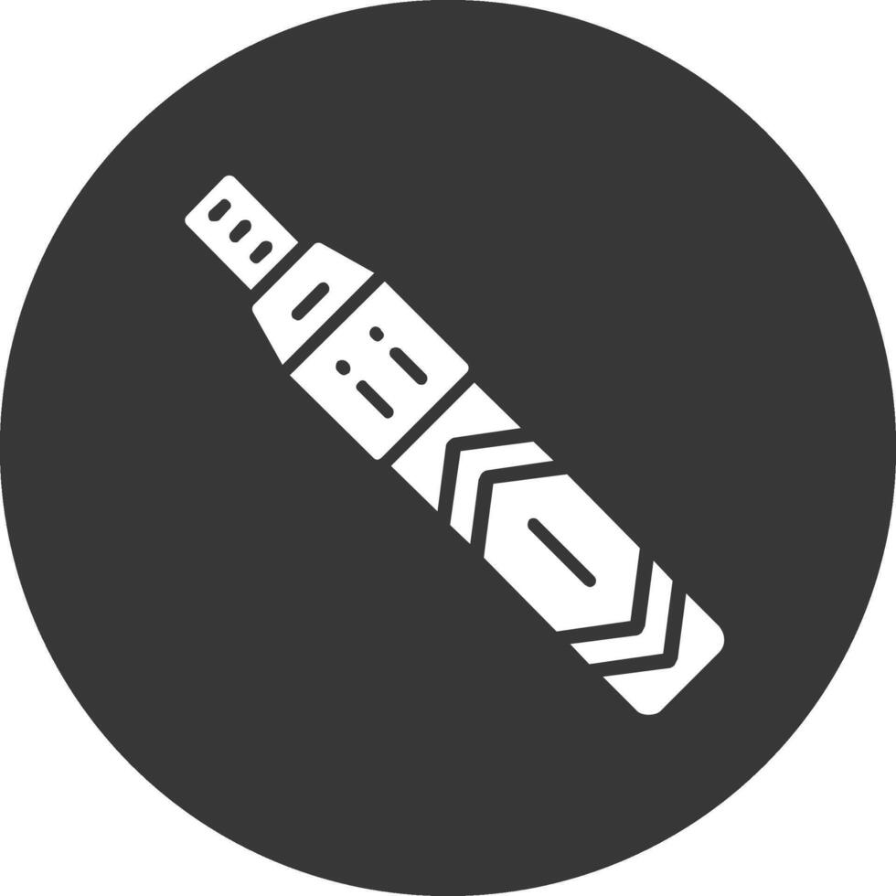 Corrector Glyph Inverted Icon vector