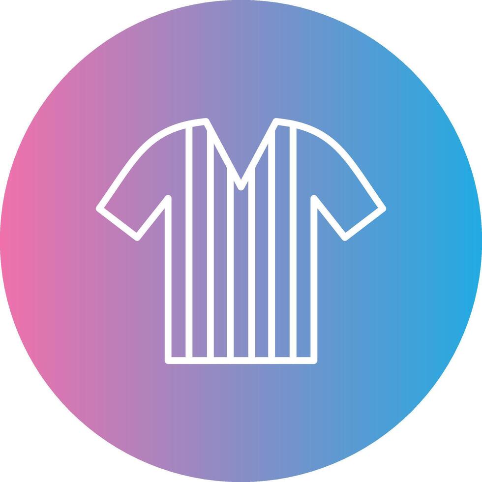 Shirt Line Gradient Circle Icon vector